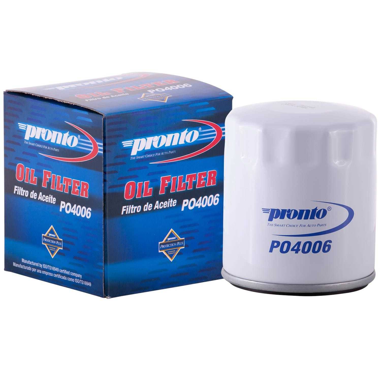 Package View of Engine Oil Filter PRONTO PO4006