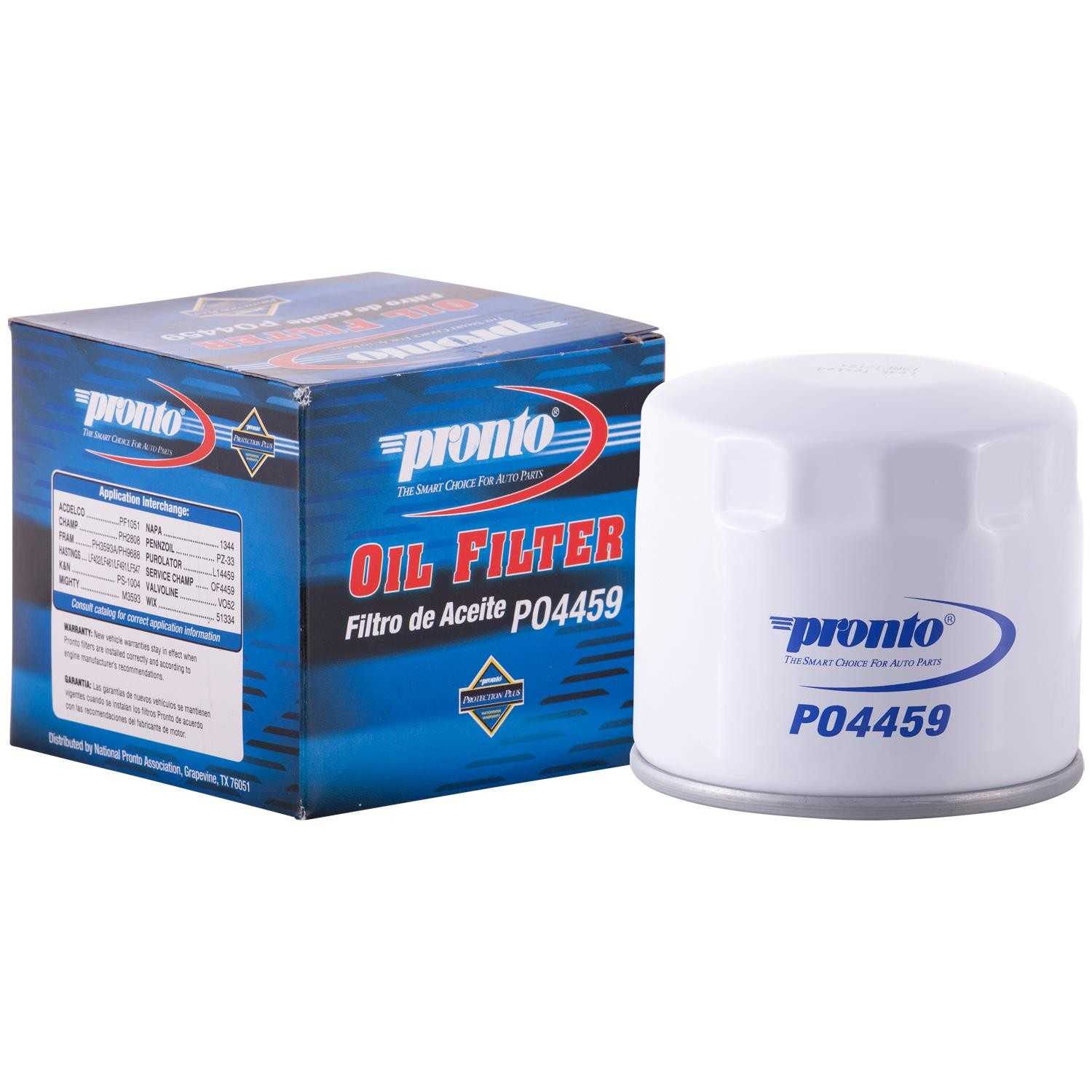 Package View of Engine Oil Filter PRONTO PO4459