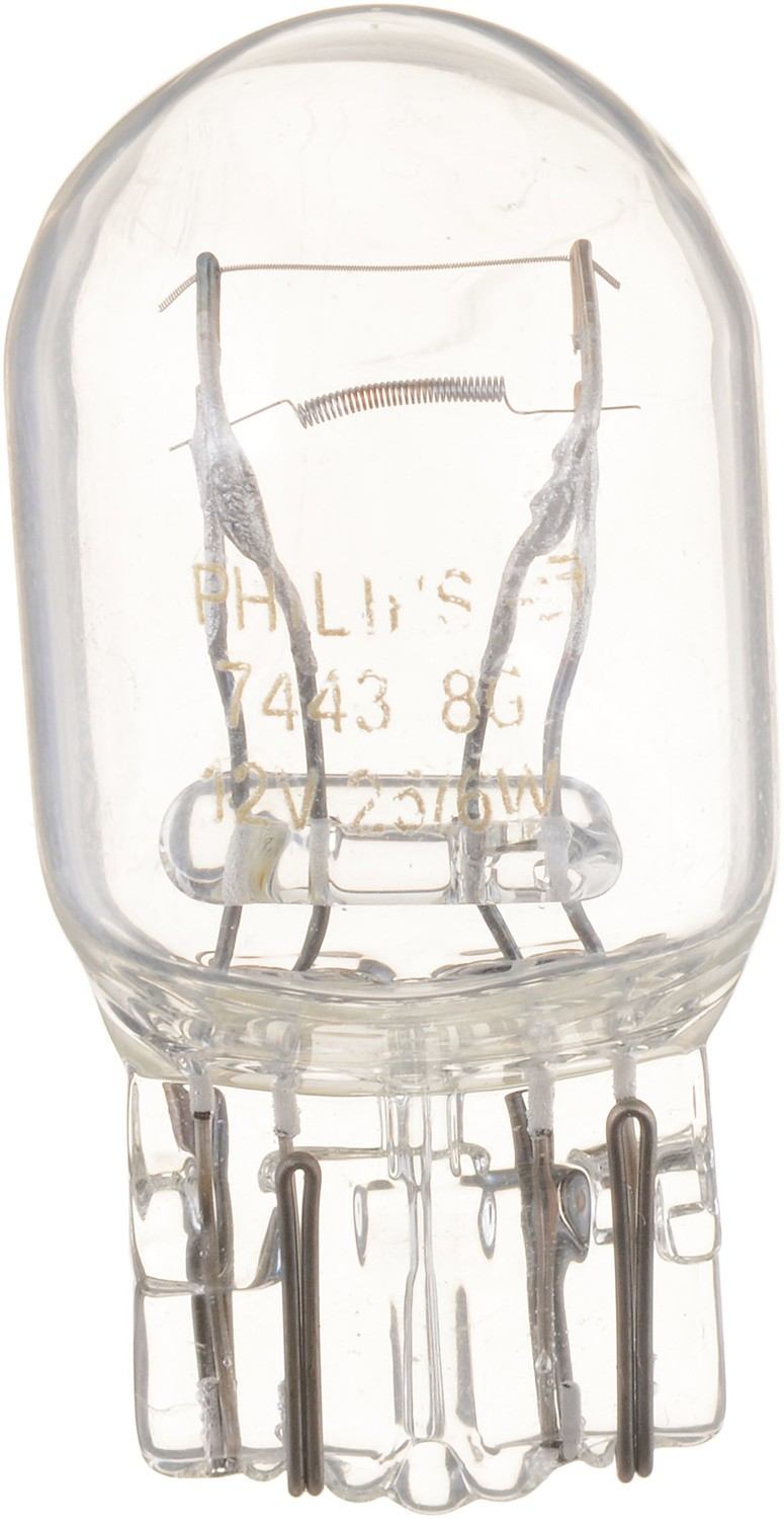 Front View of Tail Light Bulb PHILIPS 7443B2