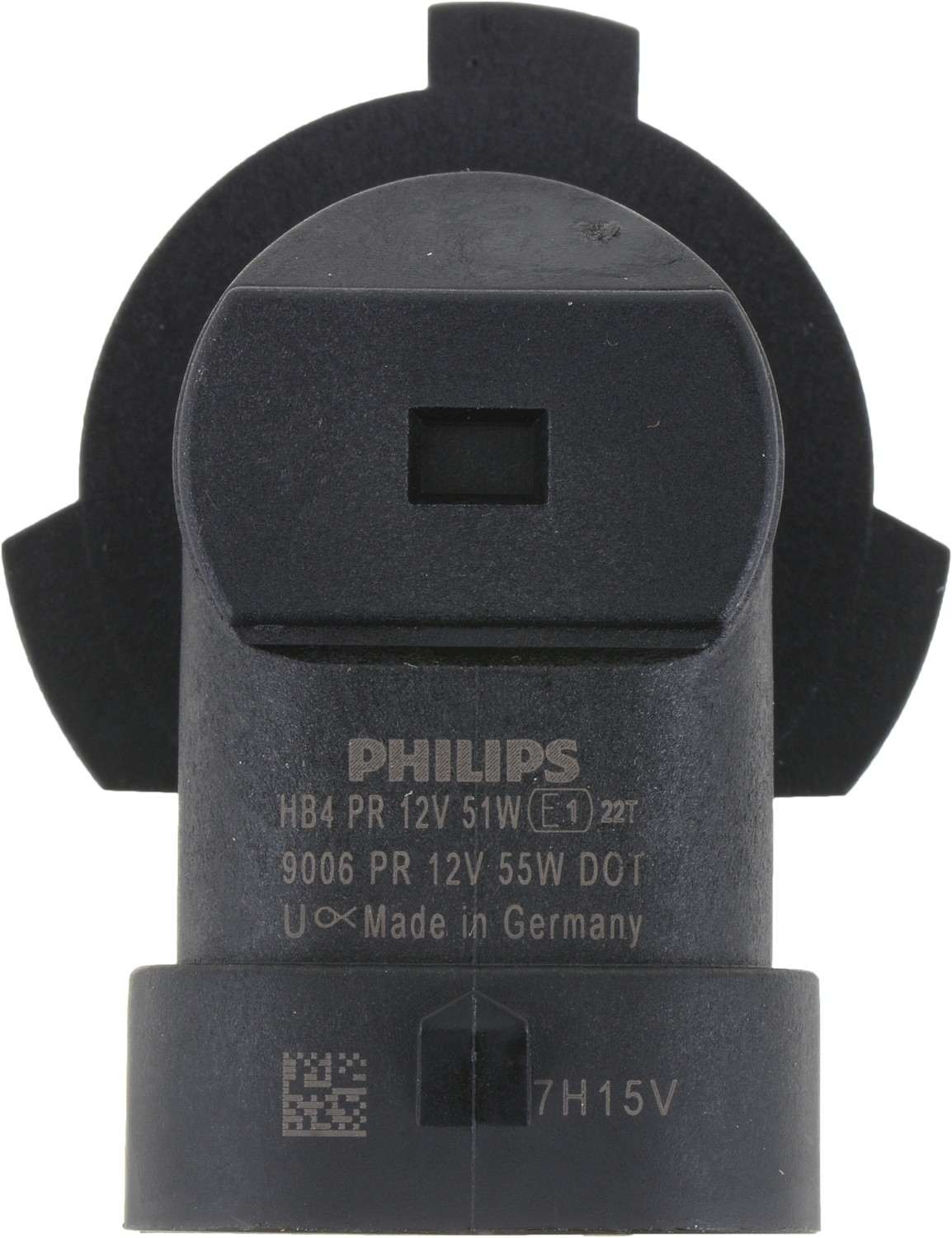 Bottom View of Headlight Bulb PHILIPS 9006PRB1