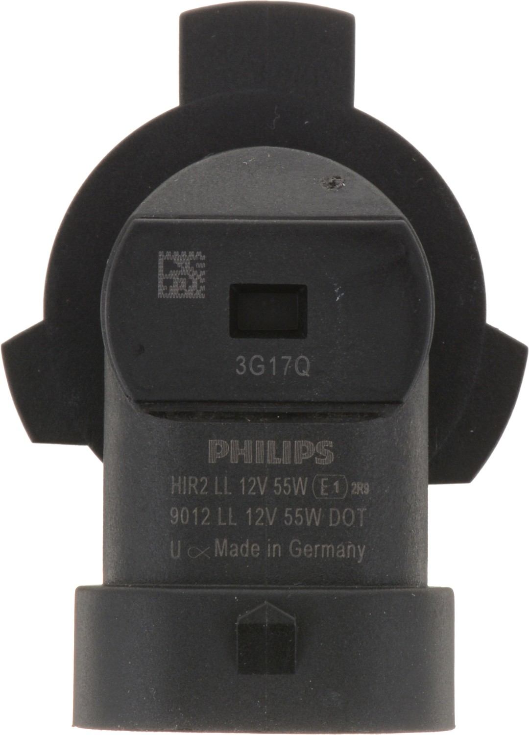 Bottom View of Headlight Bulb PHILIPS 9012LLC1