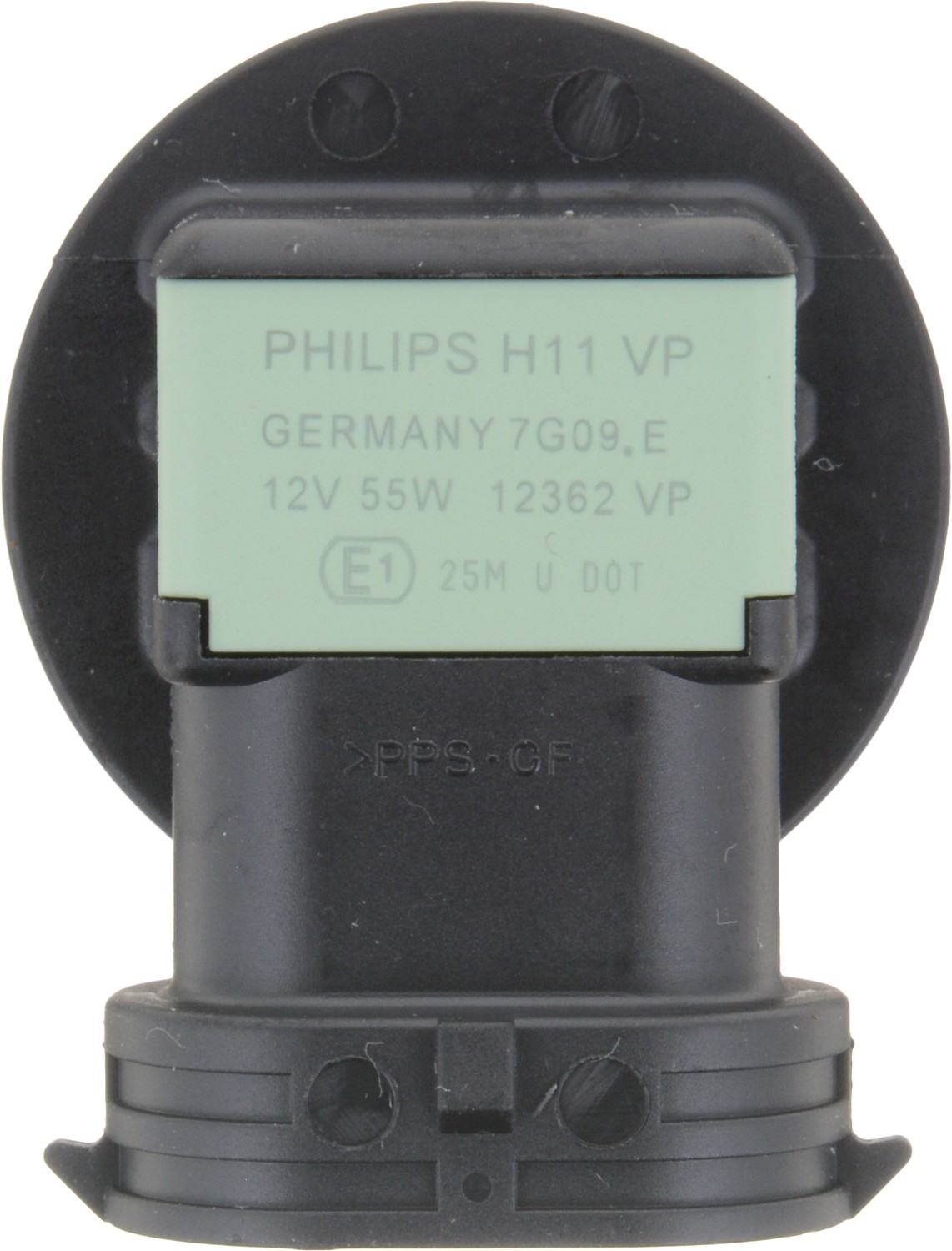 Bottom View of Front Fog Light Bulb PHILIPS H11VPB2