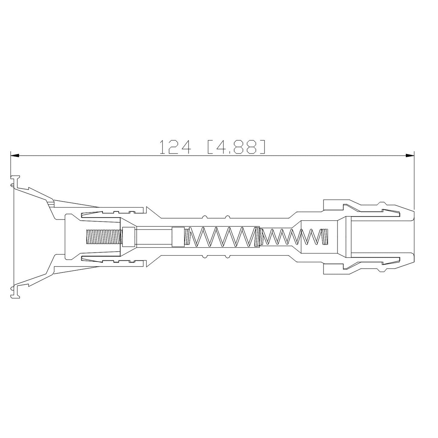 Side View of Direct Ignition Coil Boot PRENCO 36-2049