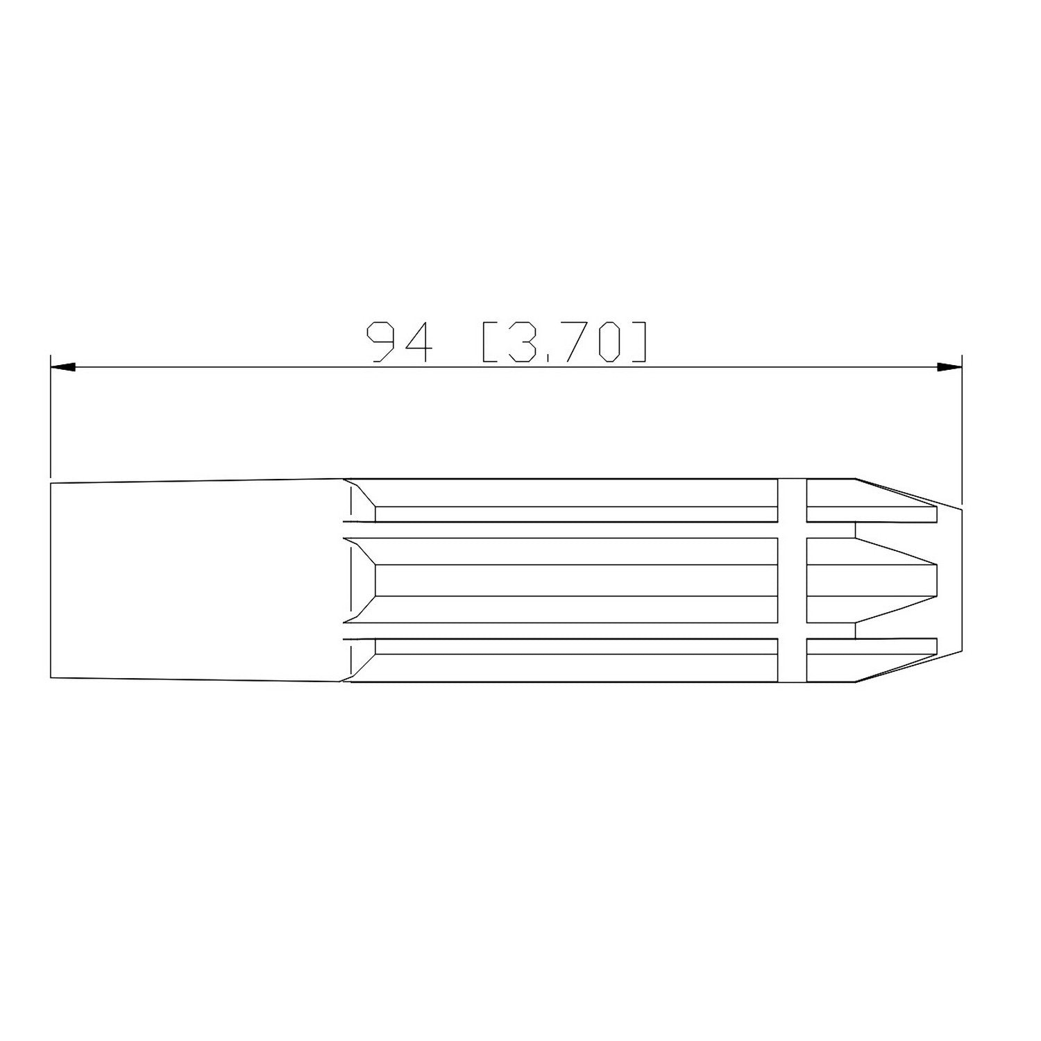 Side View of Direct Ignition Coil Boot PRENCO 36-2064