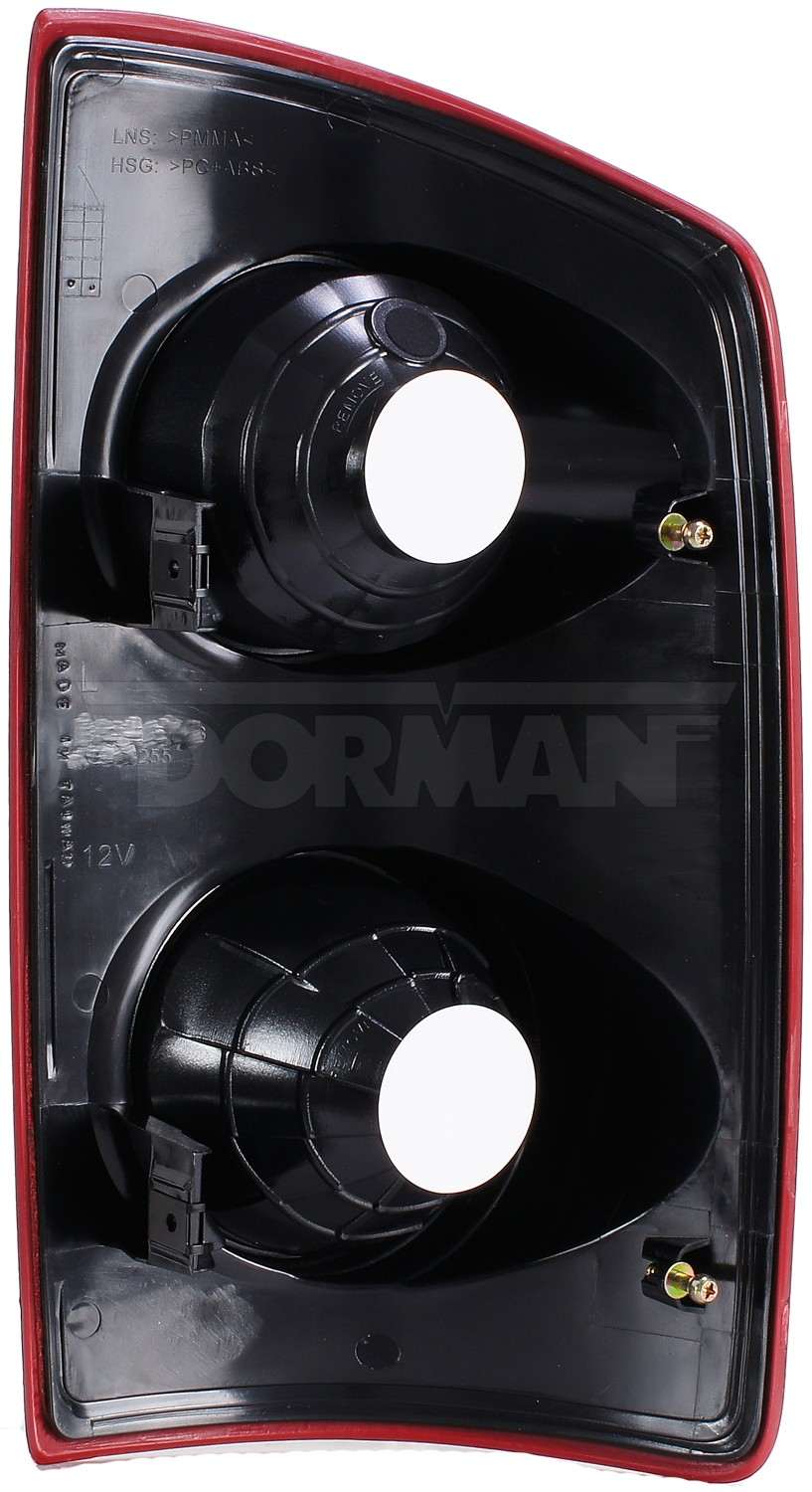 Back View of Left Tail Light Assembly DORMAN 1611230