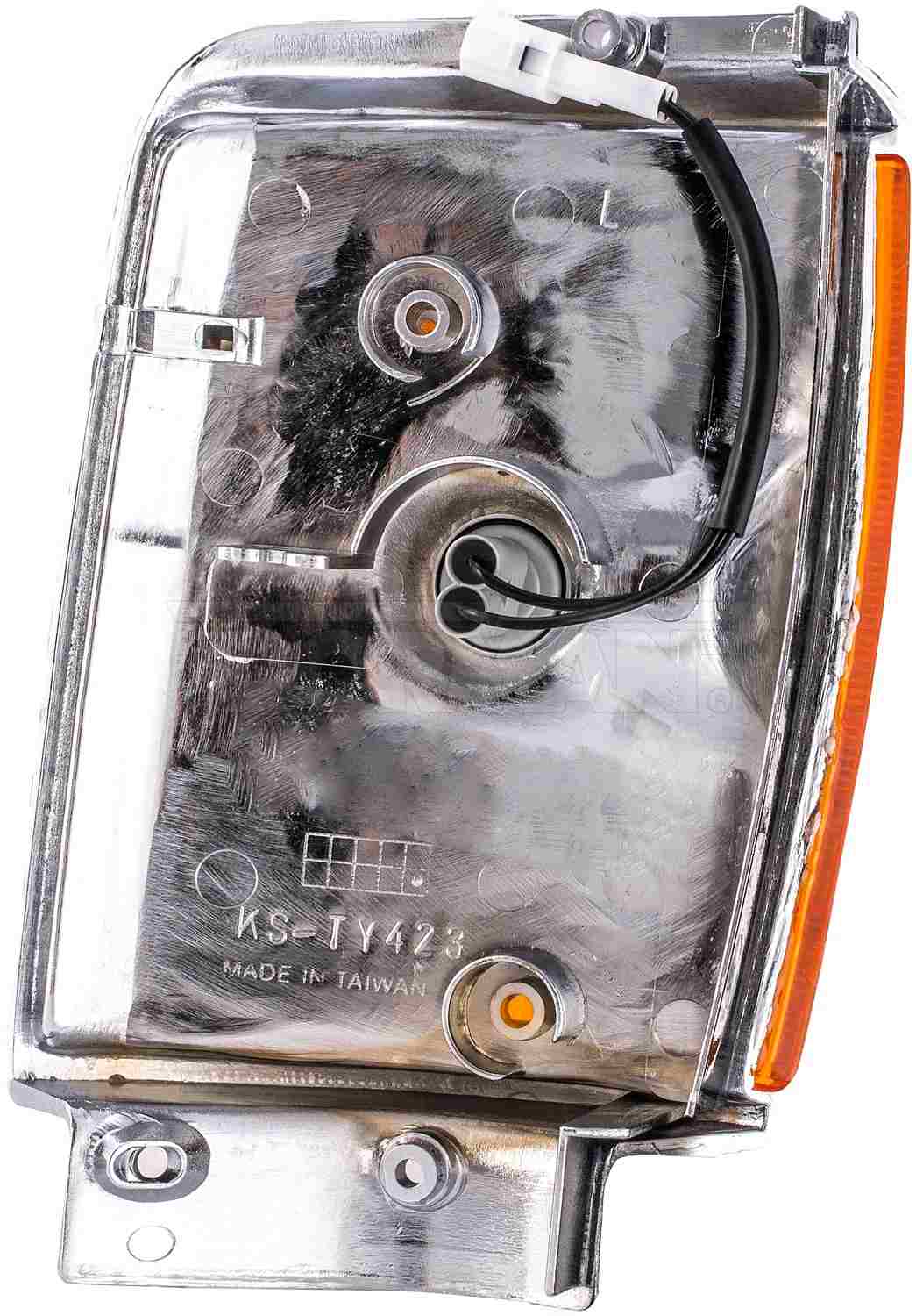 Back View of Front Left Turn Signal / Parking Light Assembly DORMAN 1630674