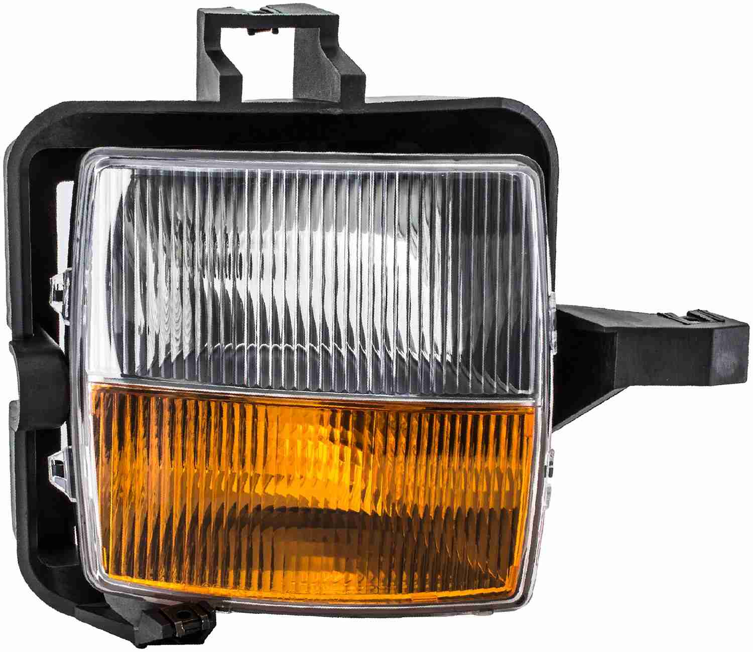 Front View of Front Left Turn Signal / Parking Light / Fog Light Assembly DORMAN 1631407