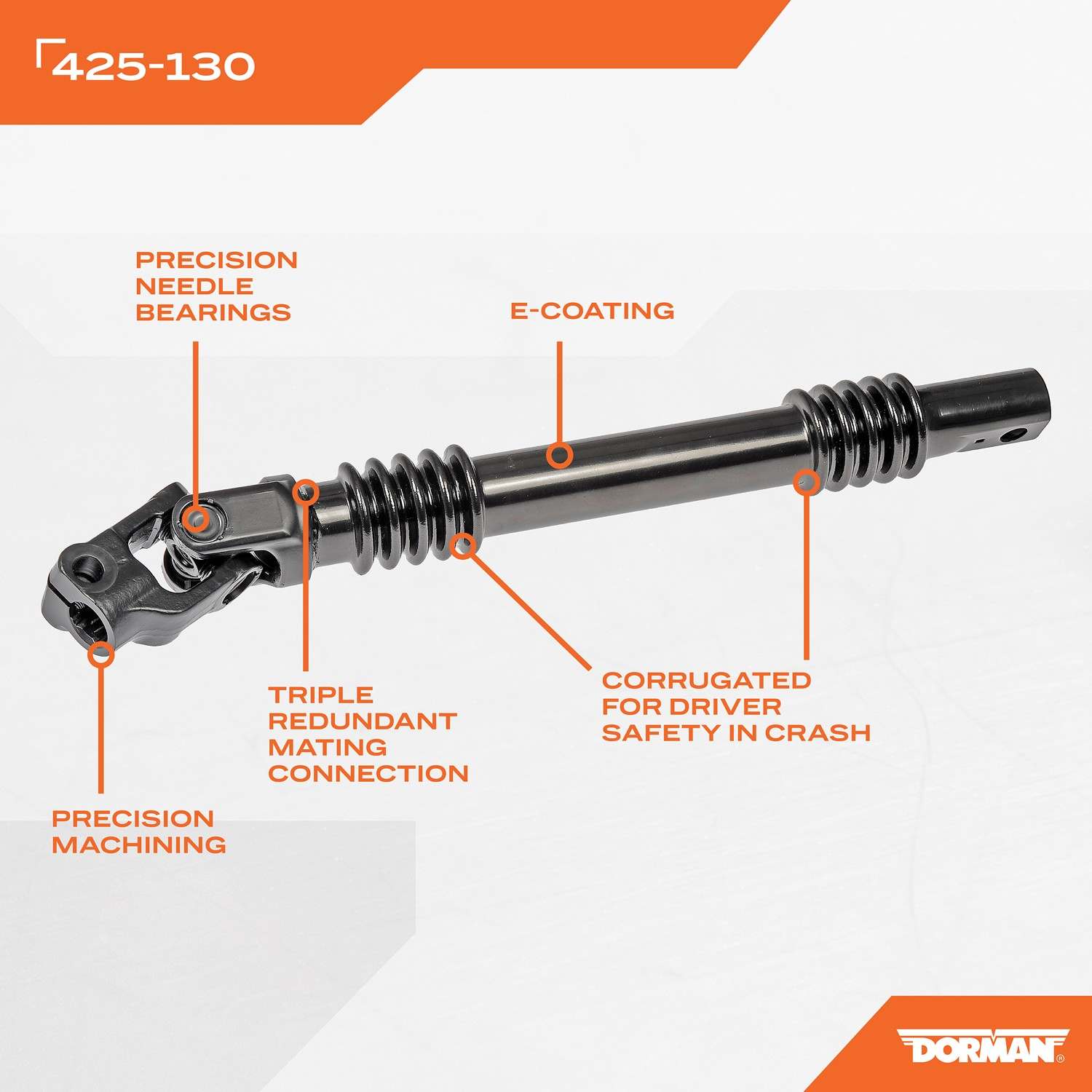 Connector View of Steering Shaft Universal Joint DORMAN 425-130