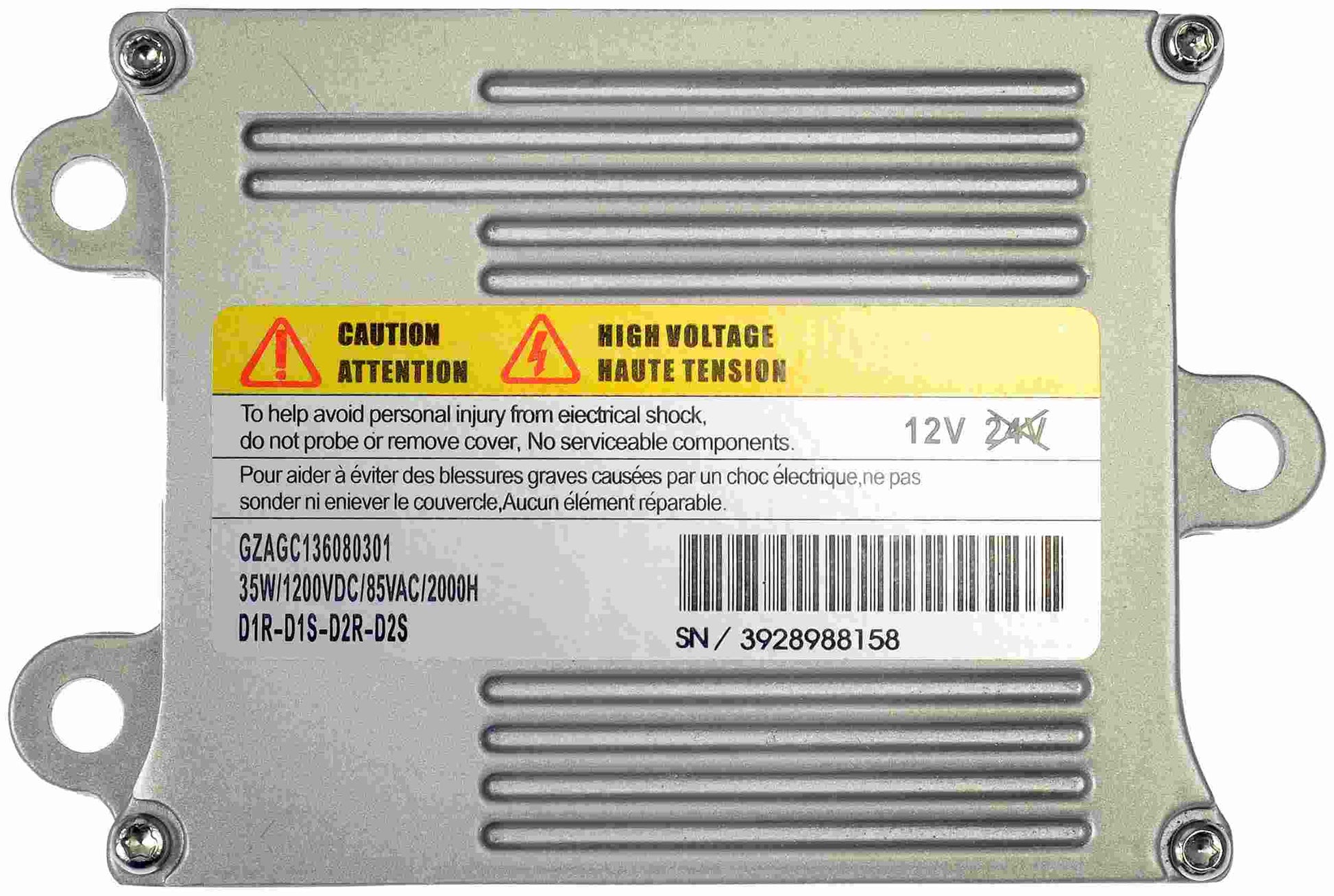 Back View of High Intensity Discharge (HID) Lighting Ballast DORMAN 601-069