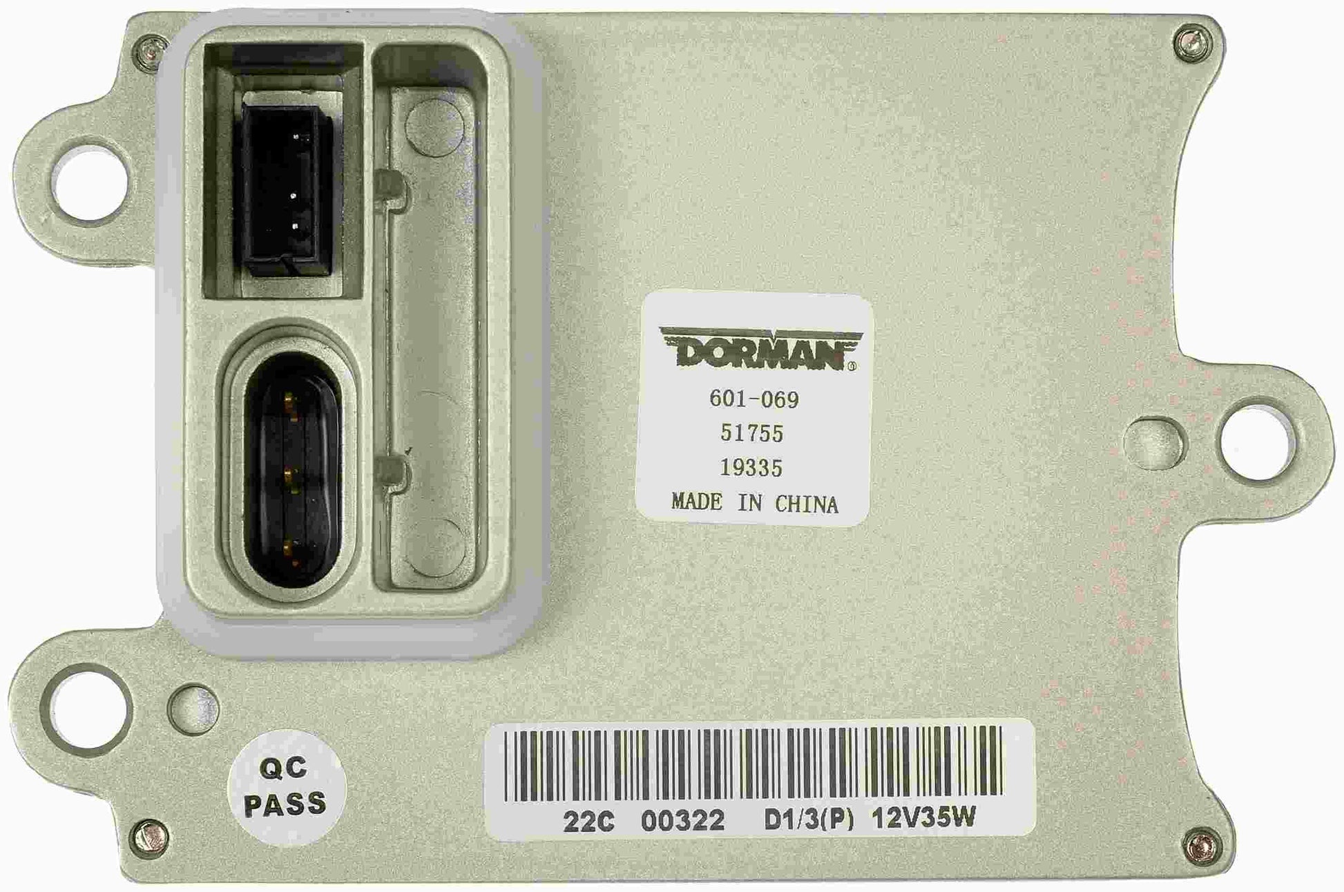 Front View of High Intensity Discharge (HID) Lighting Ballast DORMAN 601-069