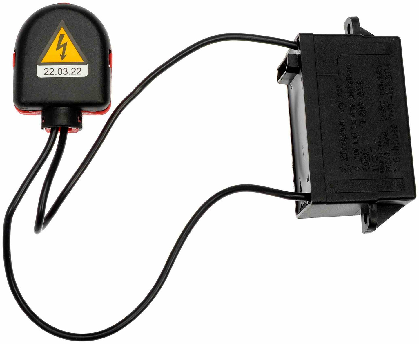 Top View of Left High Intensity Discharge (HID) Headlight Igniter DORMAN 601-164