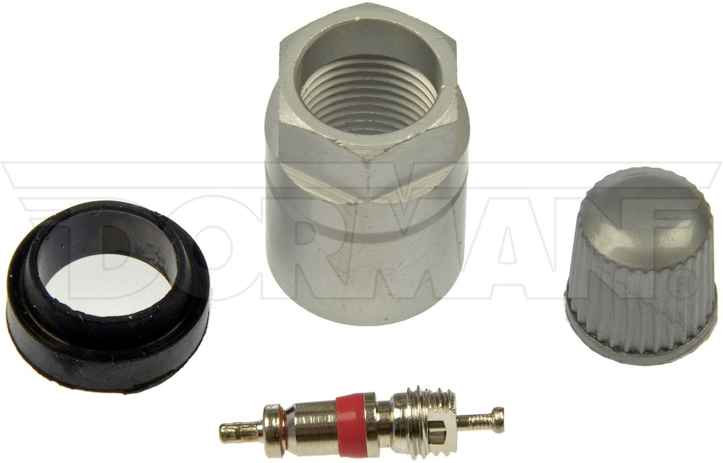 Angle View of Tire Pressure Monitoring System Sensor Service Kit DORMAN 609-116