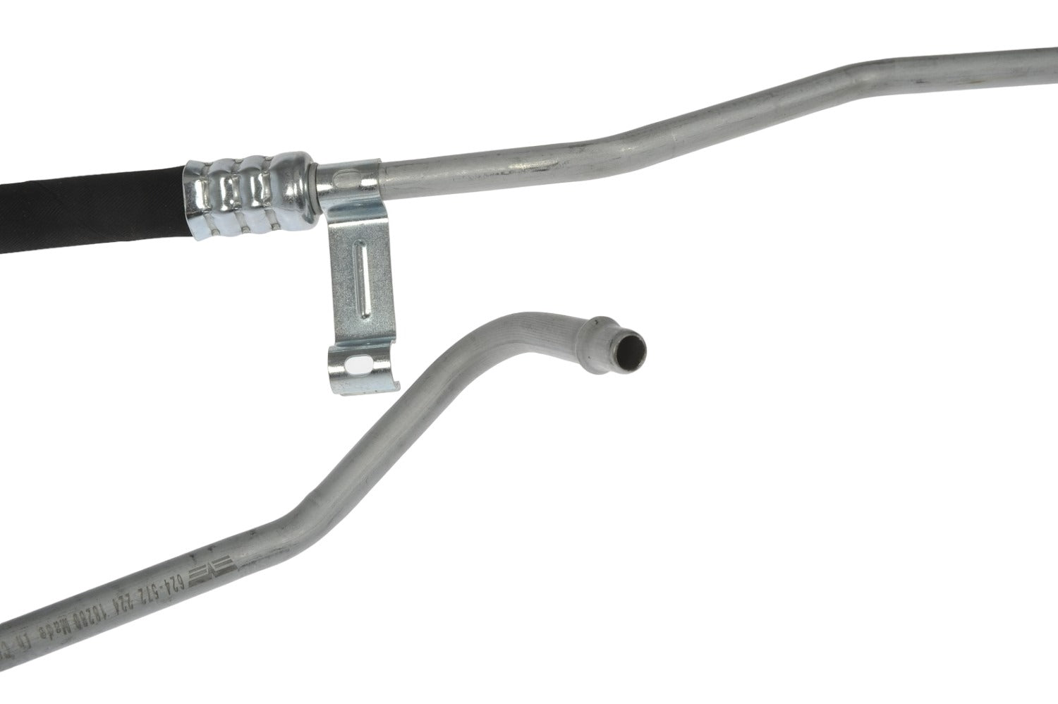 Side View of Upper Automatic Transmission Oil Cooler Hose Assembly DORMAN 624-572