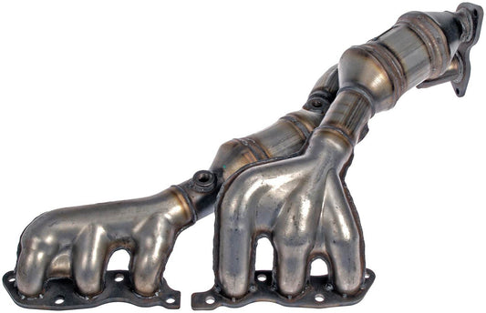 Angle View of Catalytic Converter with Integrated Exhaust Manifold DORMAN 673-642