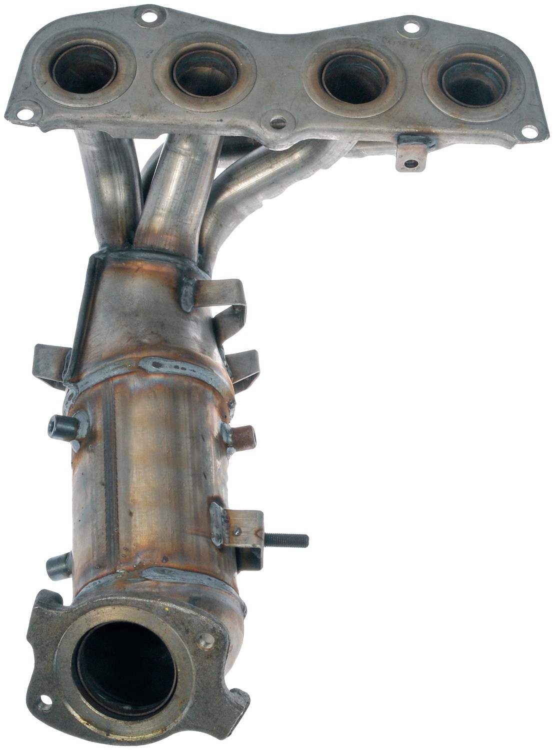 Back View of Catalytic Converter with Integrated Exhaust Manifold DORMAN 673-811