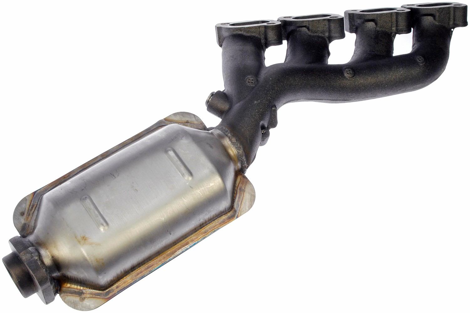 Back View of Left Catalytic Converter with Integrated Exhaust Manifold DORMAN 673-931