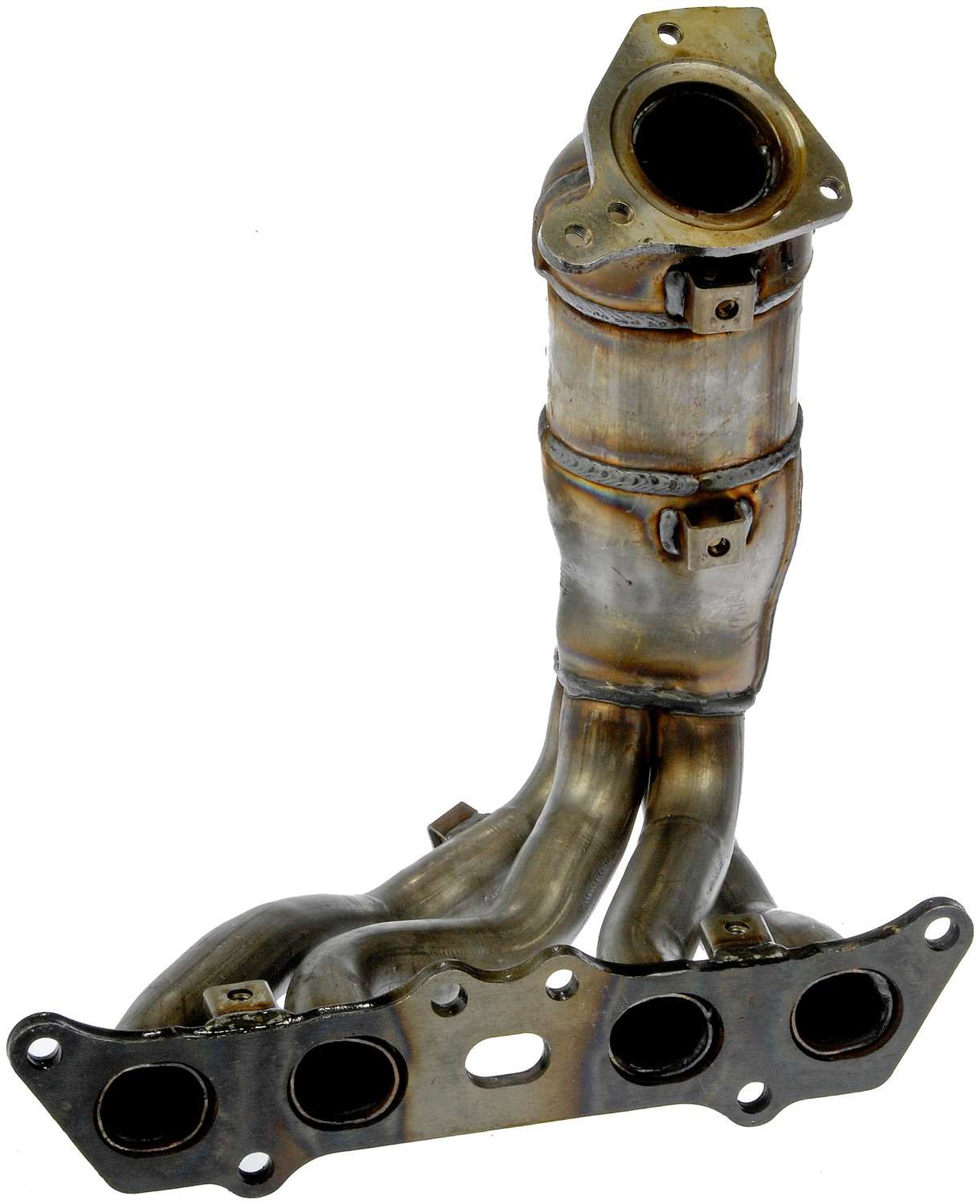 Back View of Catalytic Converter with Integrated Exhaust Manifold DORMAN 673-975