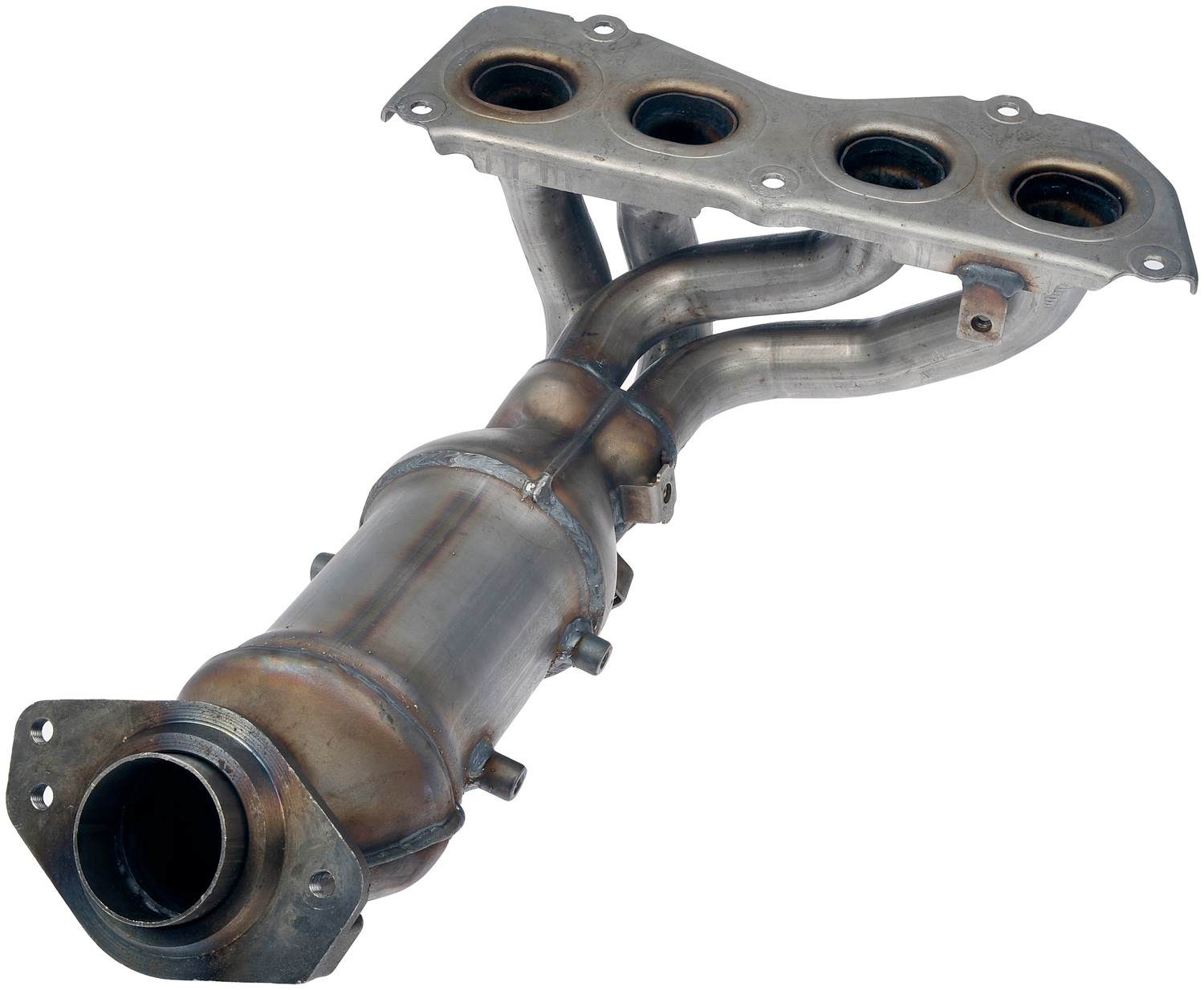 Back View of Front Catalytic Converter with Integrated Exhaust Manifold DORMAN 674-028