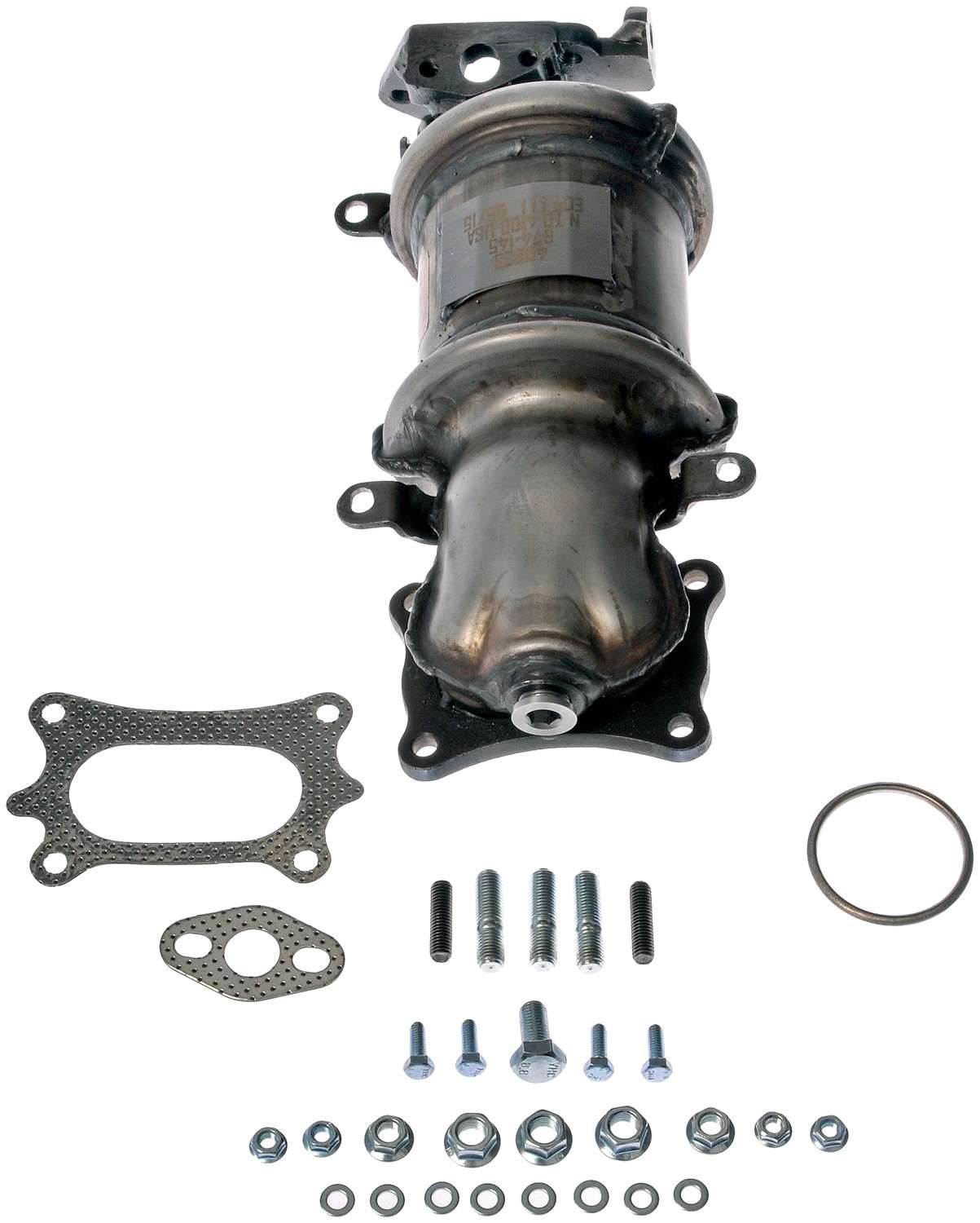 Angle View of Front Catalytic Converter with Integrated Exhaust Manifold DORMAN 674-145