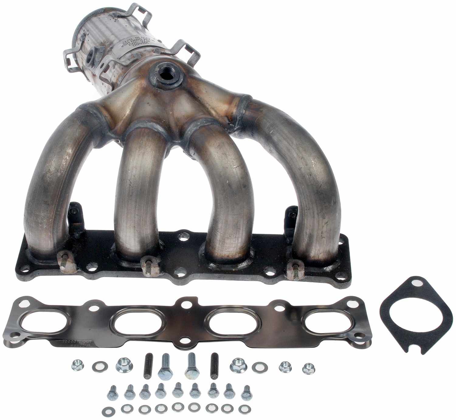 Angle View of Catalytic Converter with Integrated Exhaust Manifold DORMAN 674-303