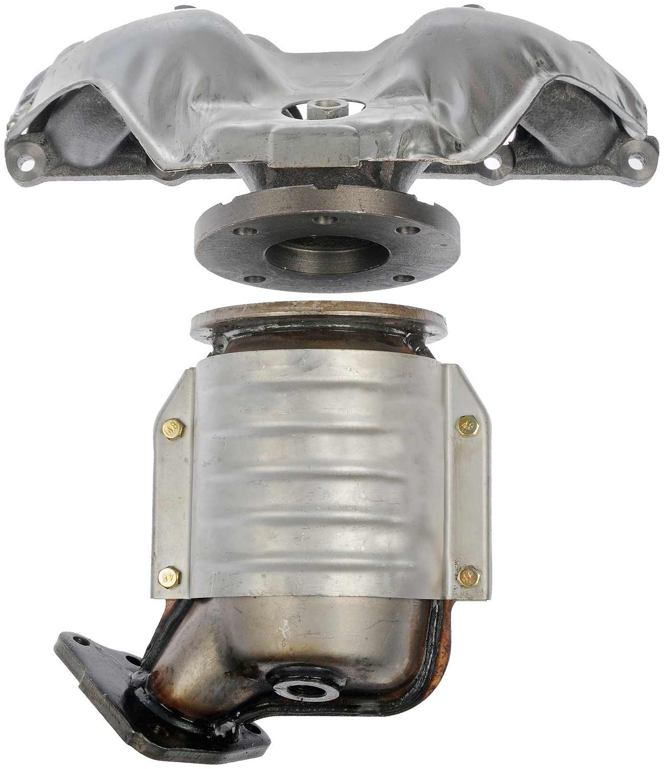 Front View of Catalytic Converter with Integrated Exhaust Manifold DORMAN 674-439