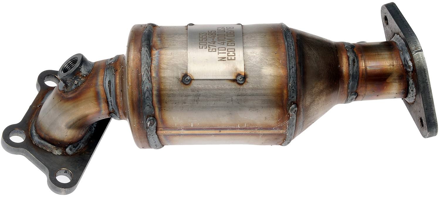 Top View of Rear Catalytic Converter with Integrated Exhaust Manifold DORMAN 674-485