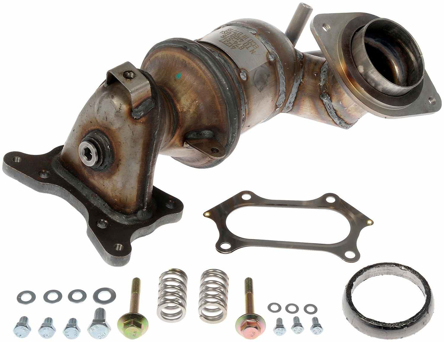 Angle View of Front Catalytic Converter with Integrated Exhaust Manifold DORMAN 674-576