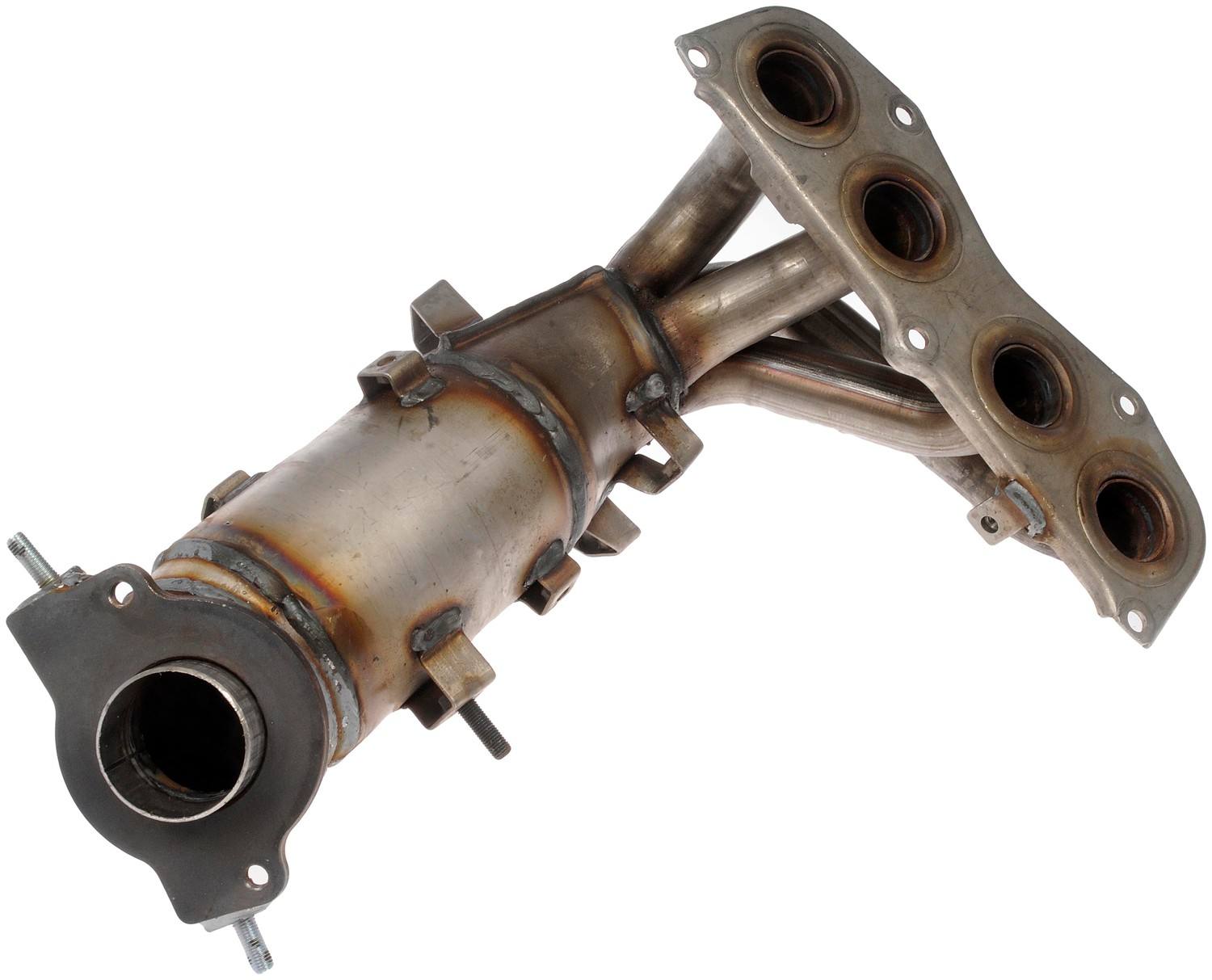 Back View of Catalytic Converter with Integrated Exhaust Manifold DORMAN 674-676