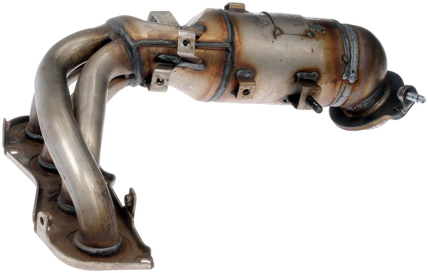 Top View of Catalytic Converter with Integrated Exhaust Manifold DORMAN 674-676