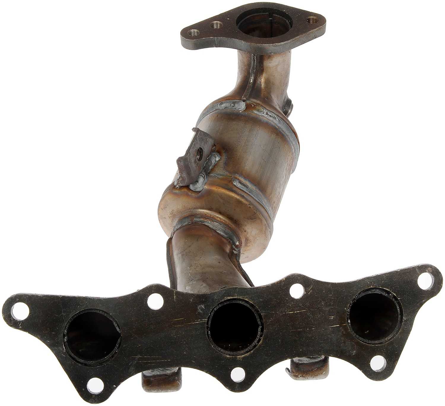 Back View of Front Catalytic Converter with Integrated Exhaust Manifold DORMAN 674-821