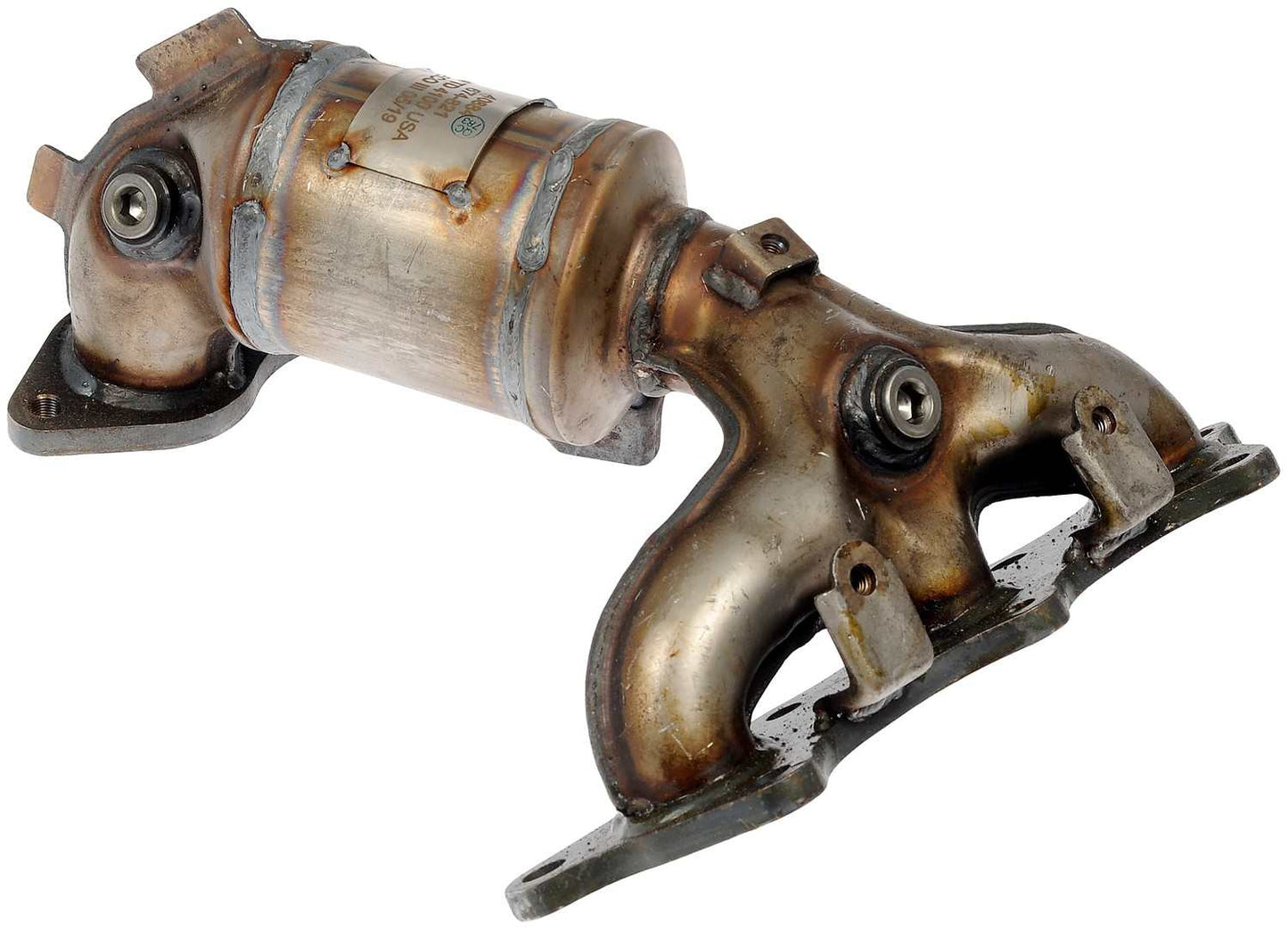 Front View of Front Catalytic Converter with Integrated Exhaust Manifold DORMAN 674-821