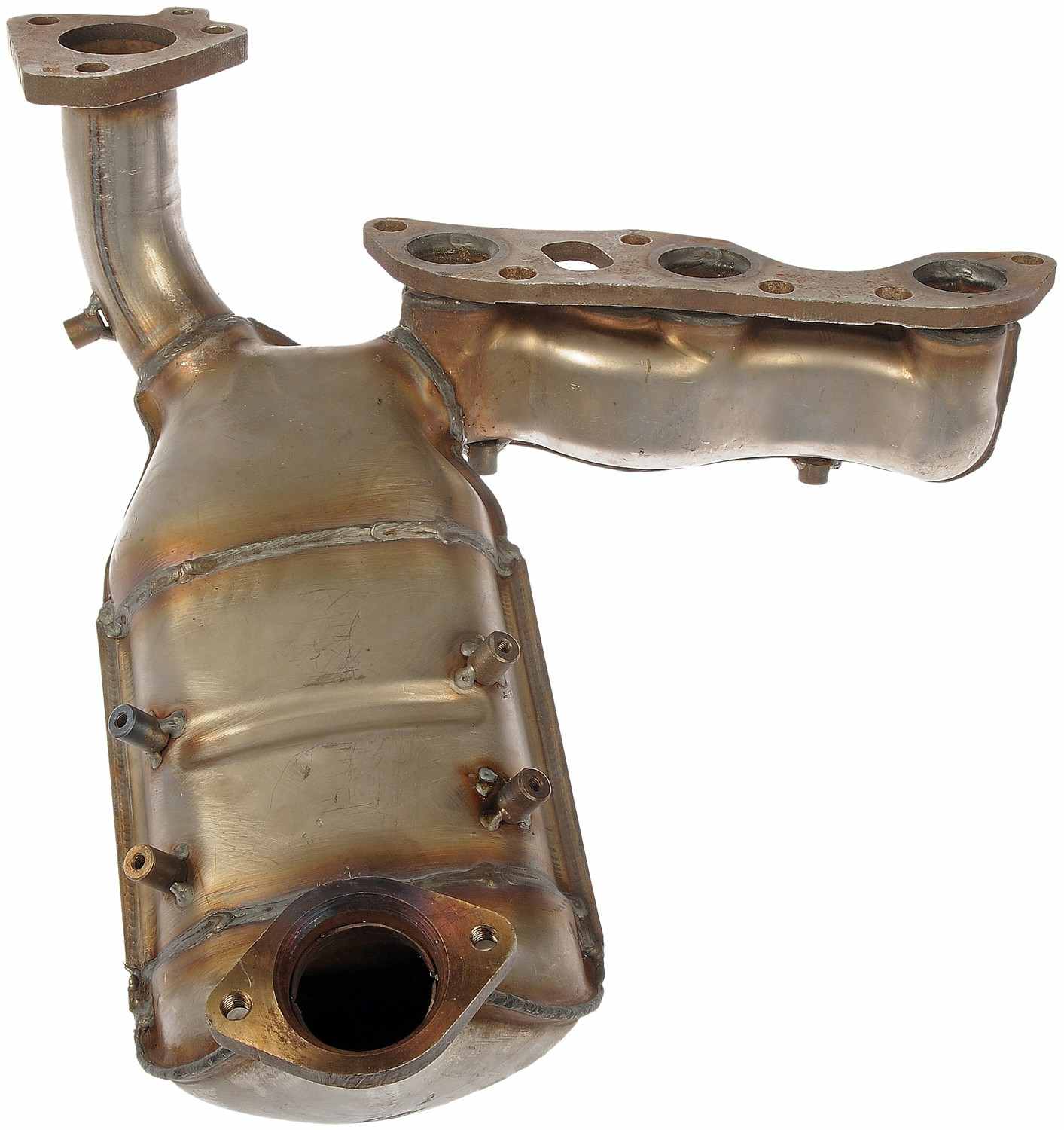 Back View of Front Catalytic Converter with Integrated Exhaust Manifold DORMAN 674-835