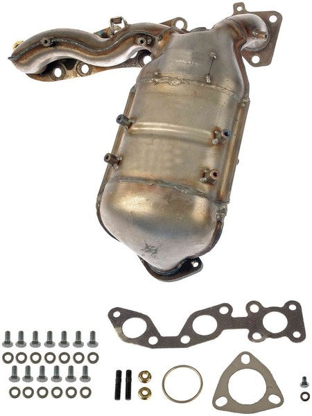 Front View of Front Catalytic Converter with Integrated Exhaust Manifold DORMAN 674-835