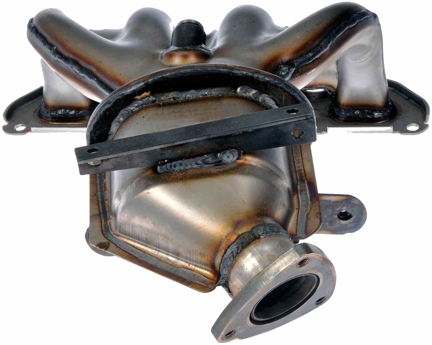 Front View of Catalytic Converter with Integrated Exhaust Manifold DORMAN 674-841