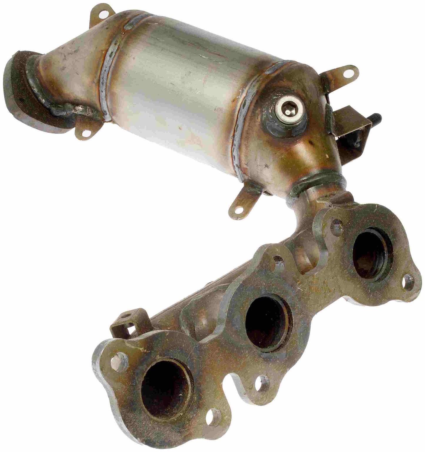 Back View of Rear Catalytic Converter with Integrated Exhaust Manifold DORMAN 674-880