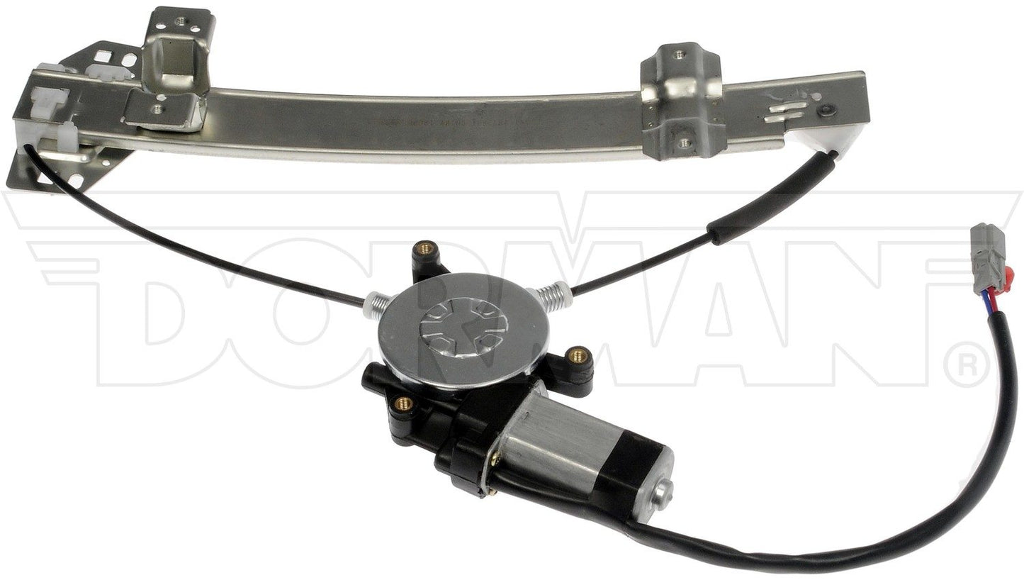 Back View of Rear Left Power Window Motor and Regulator Assembly DORMAN 741-182