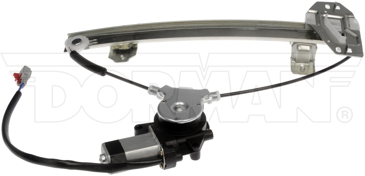 Front View of Rear Left Power Window Motor and Regulator Assembly DORMAN 741-182