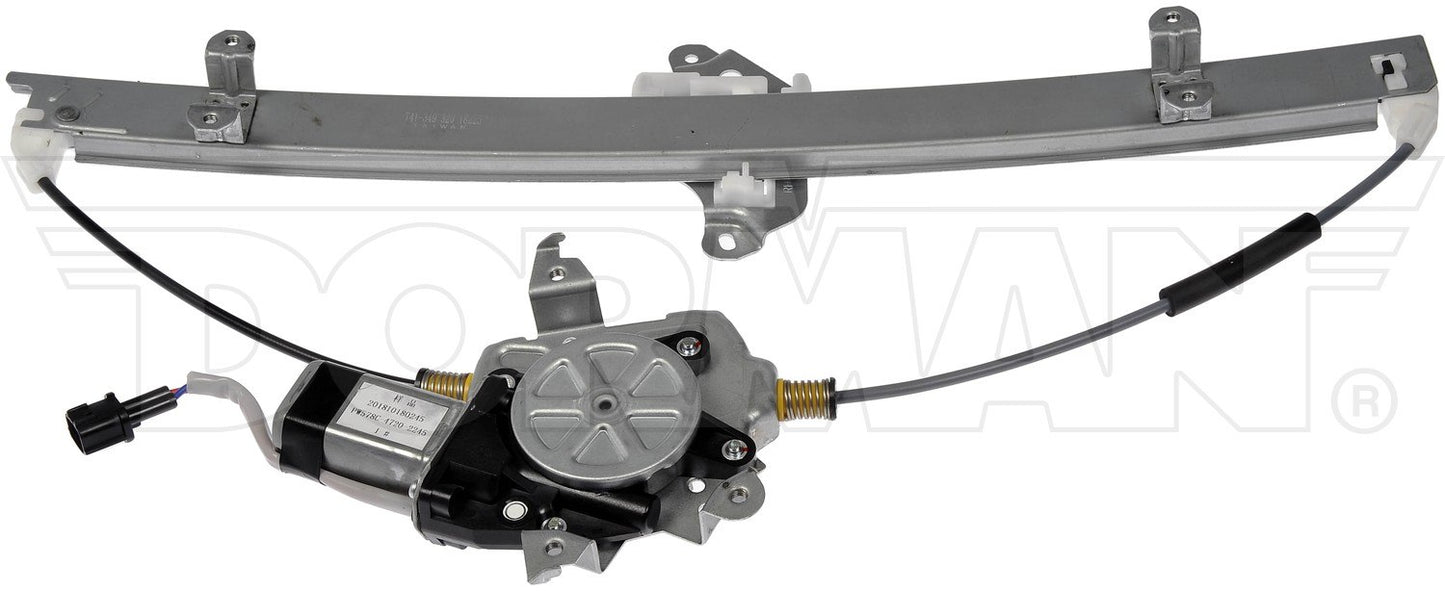 Back View of Front Right Power Window Motor and Regulator Assembly DORMAN 741-349