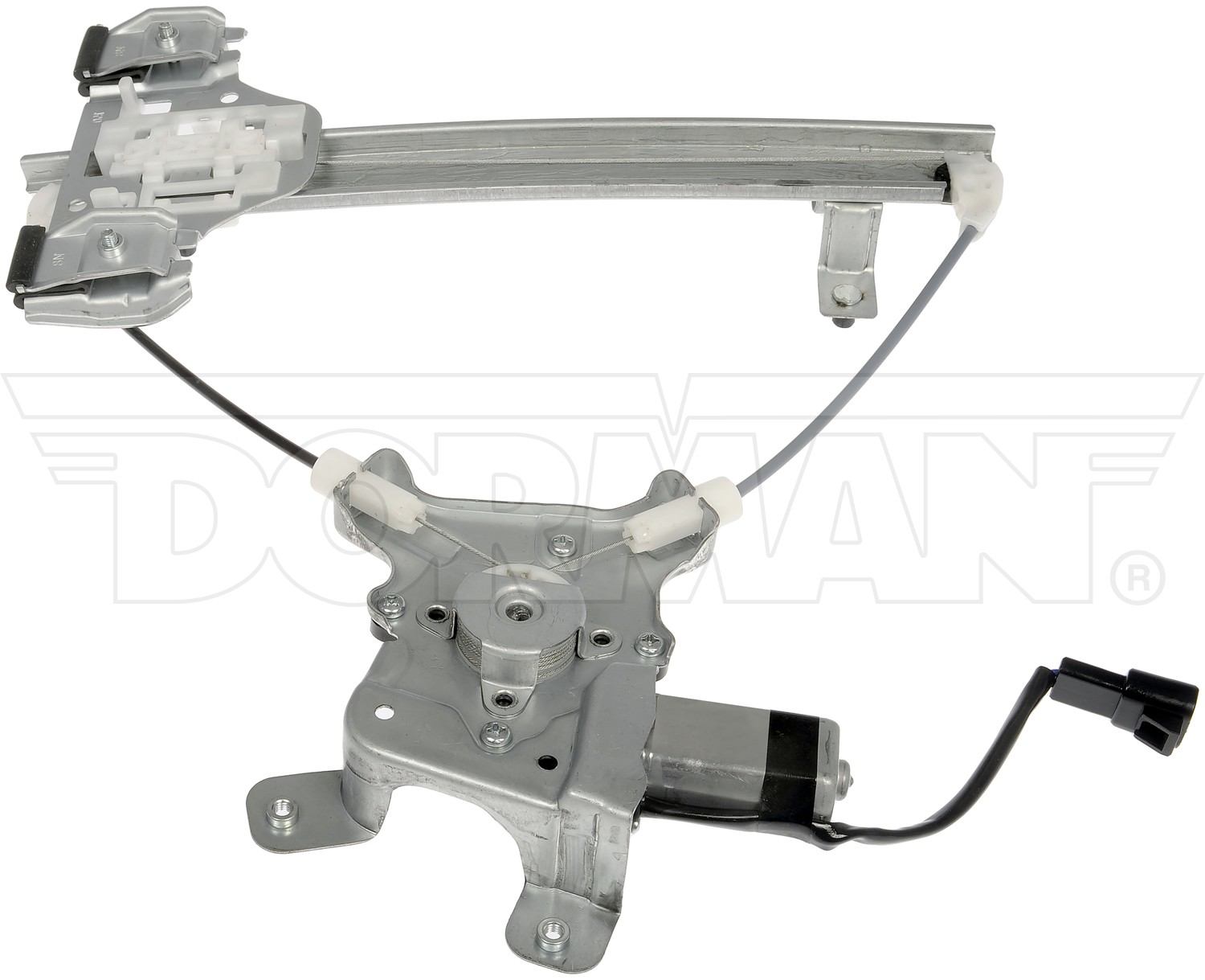 Front View of Rear Left Power Window Motor and Regulator Assembly DORMAN 741-390