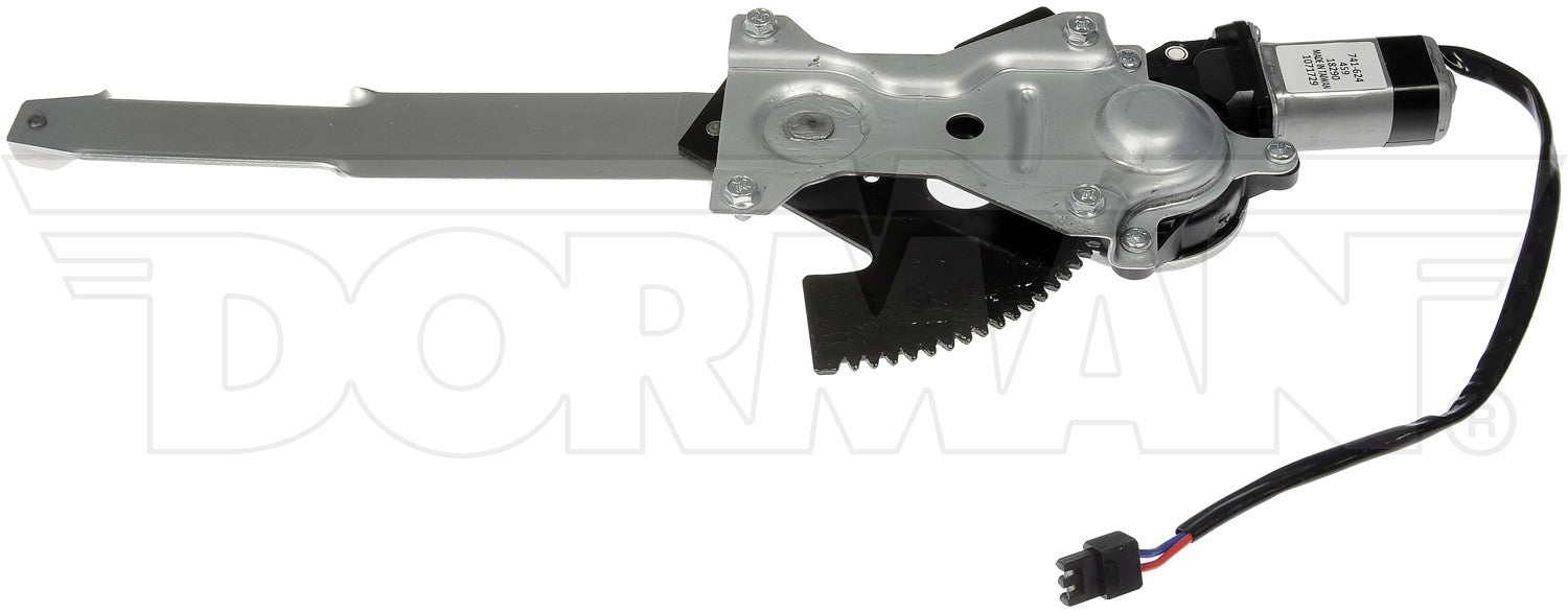 Top View of Front Left Power Window Motor and Regulator Assembly DORMAN 741-624