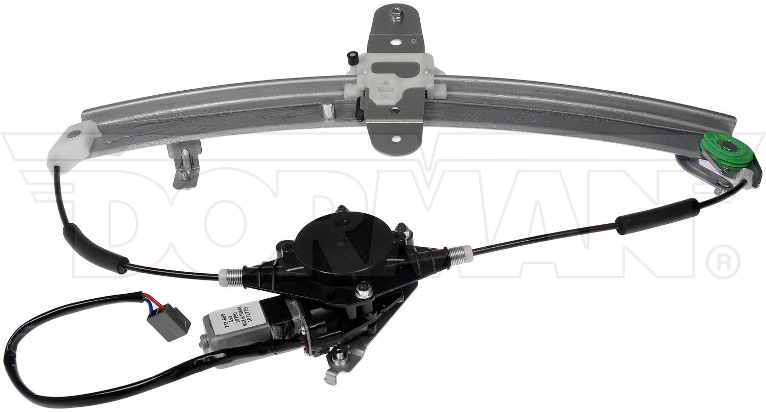 Front View of Rear Right Power Window Motor and Regulator Assembly DORMAN 741-689