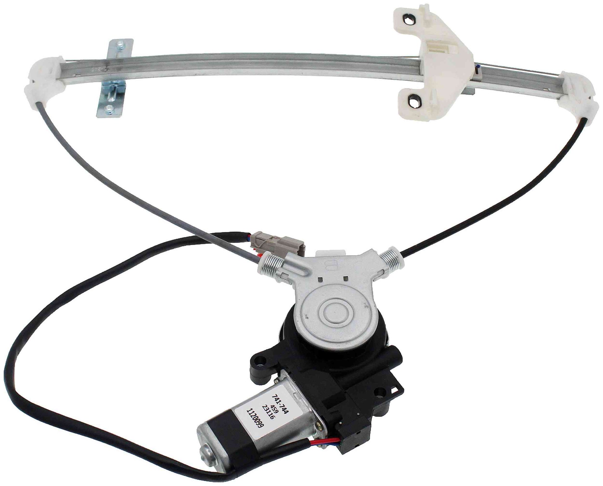 Angle View of Rear Left Power Window Motor and Regulator Assembly DORMAN 741-744