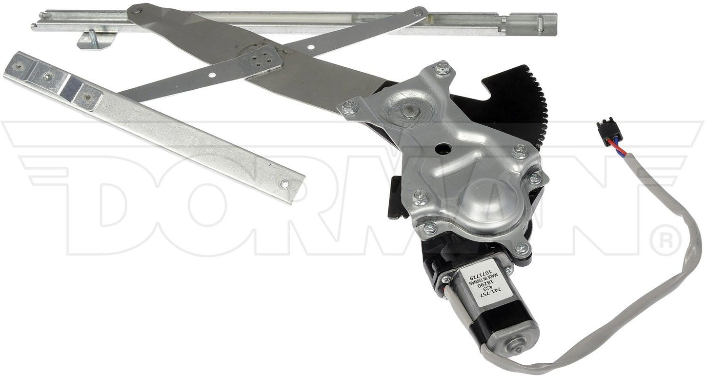 Back View of Front Right Power Window Motor and Regulator Assembly DORMAN 741-757