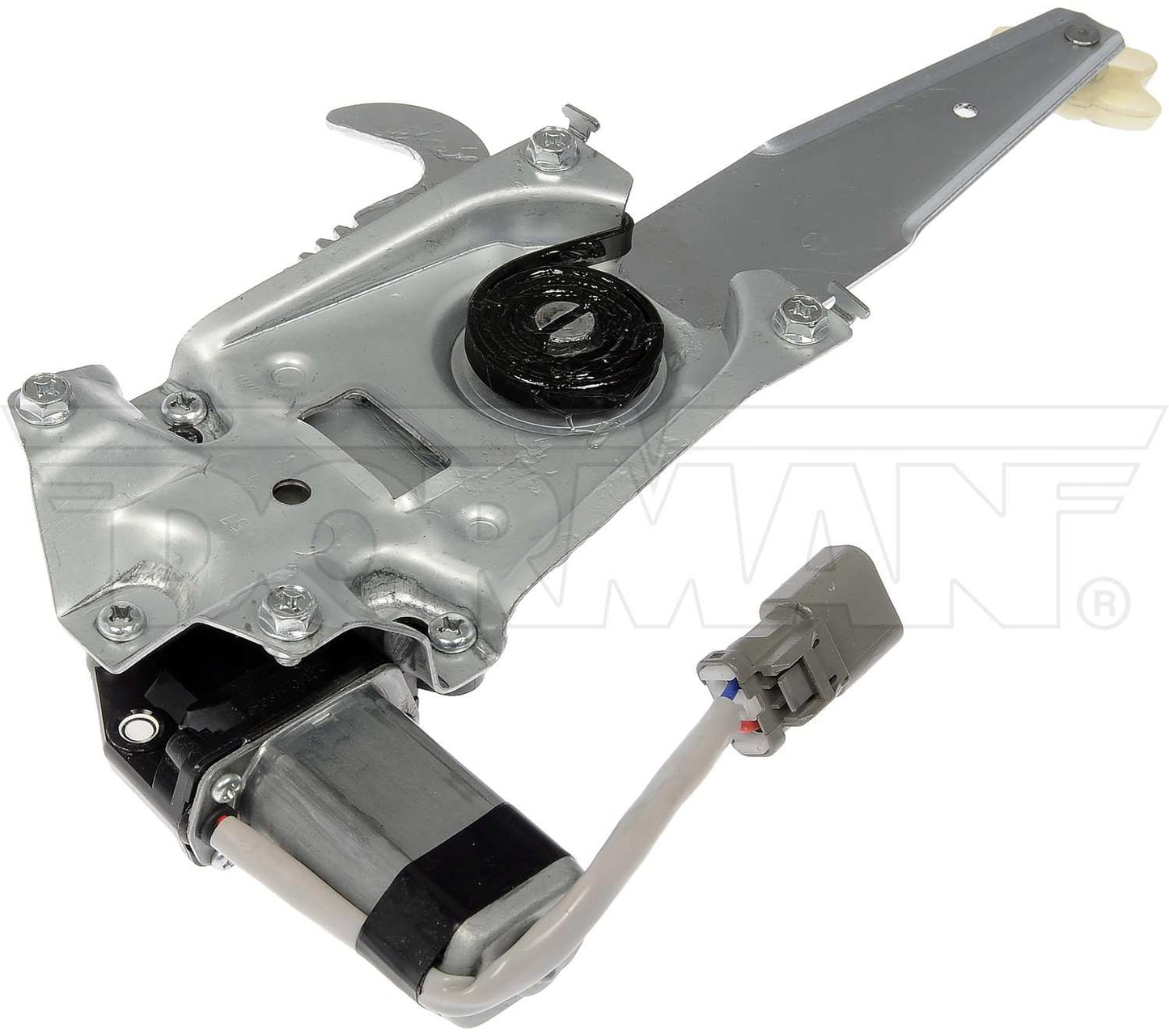 Front View of Rear Left Power Window Motor and Regulator Assembly DORMAN 748-296