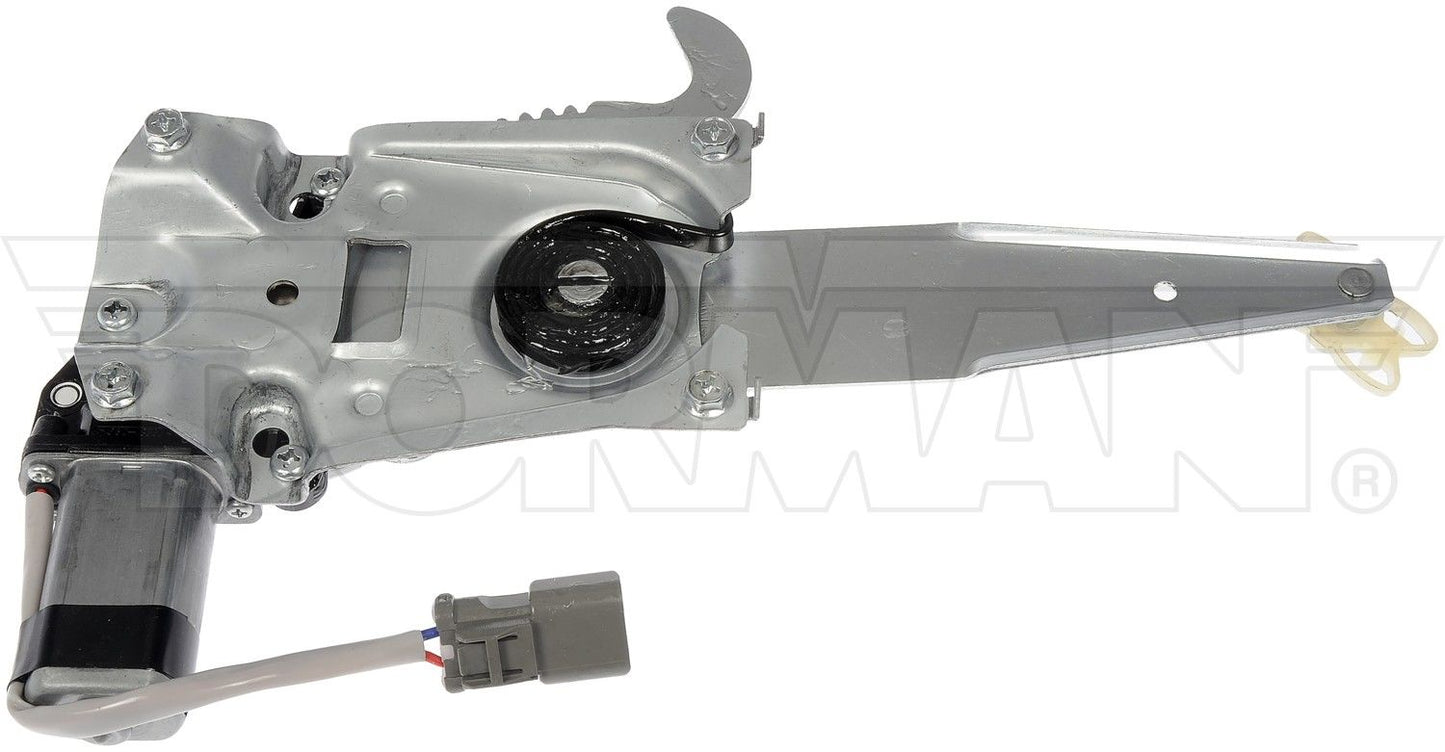 Top View of Rear Left Power Window Motor and Regulator Assembly DORMAN 748-296