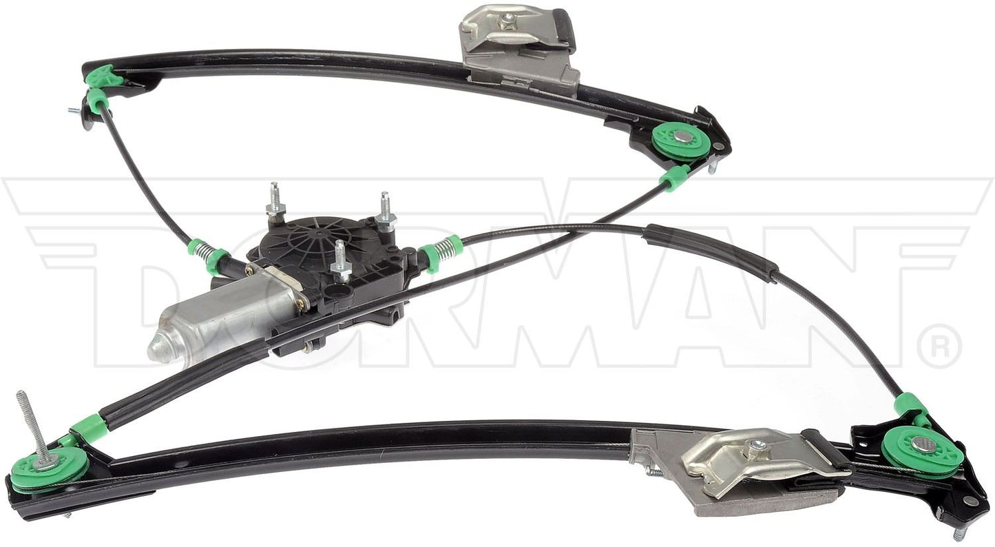 Top View of Front Left Power Window Motor and Regulator Assembly DORMAN 748-472