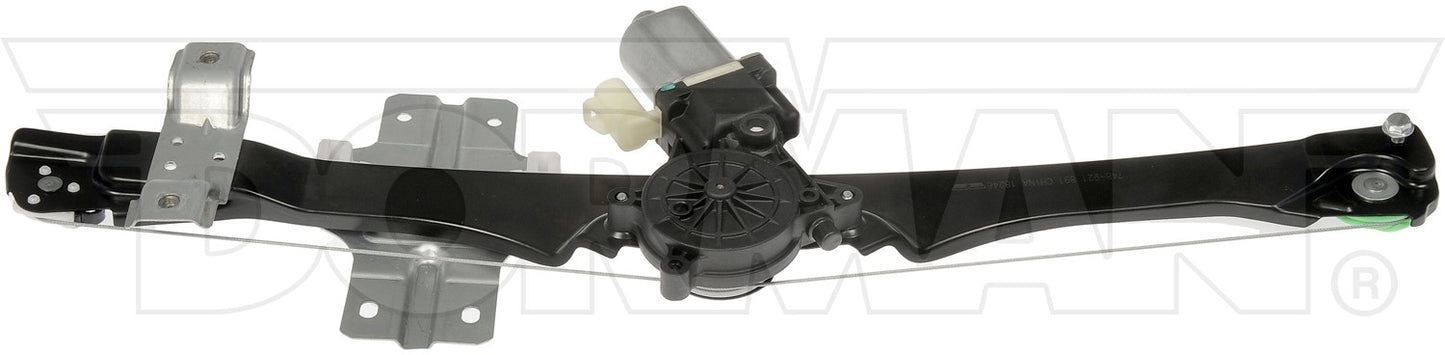 Back View of Front Left Power Window Motor and Regulator Assembly DORMAN 748-921