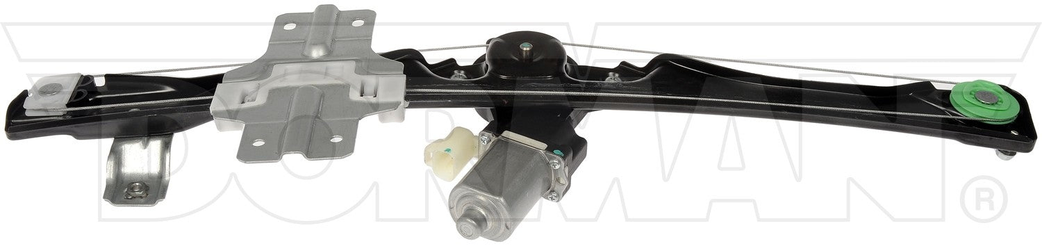 Top View of Front Left Power Window Motor and Regulator Assembly DORMAN 748-921