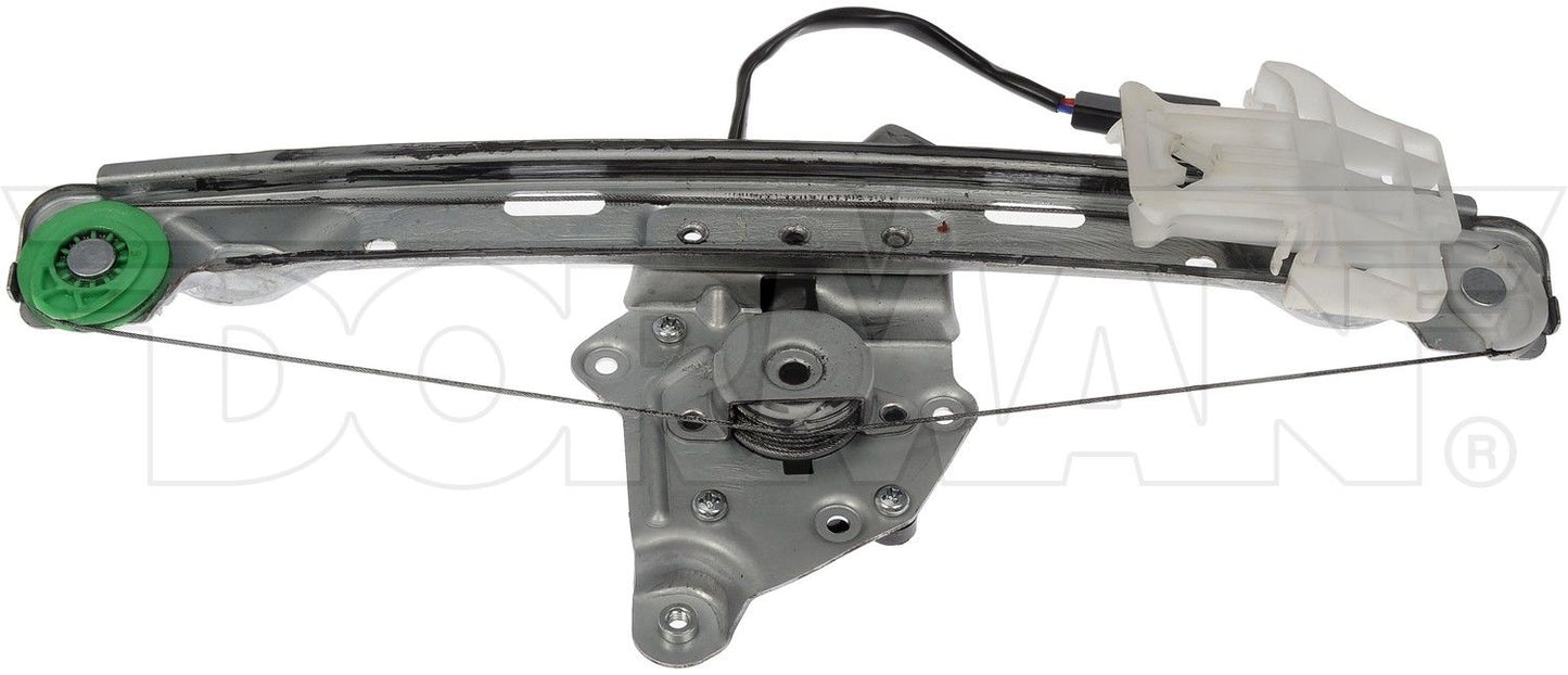 Front View of Rear Left Power Window Motor and Regulator Assembly DORMAN 748-986