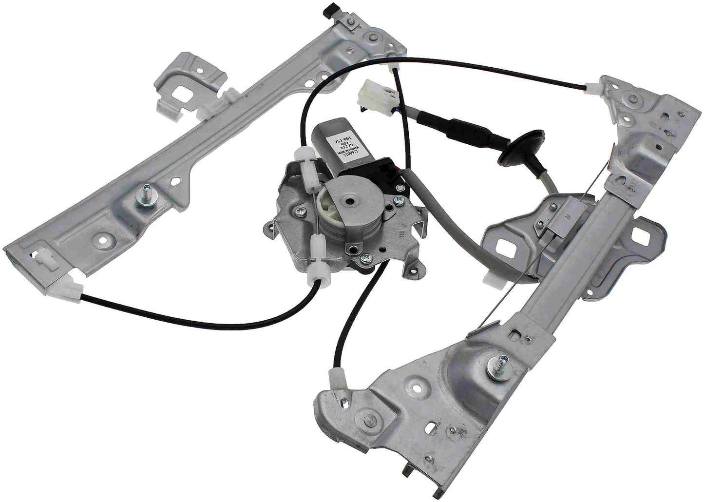 Left View of Front Right Power Window Motor and Regulator Assembly DORMAN 751-061